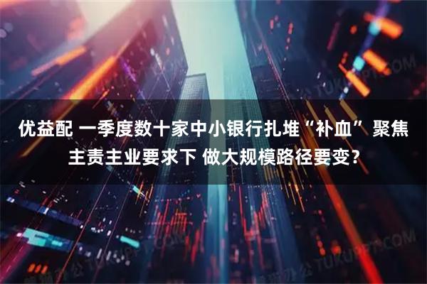 优益配 一季度数十家中小银行扎堆“补血” 聚焦主责主业要求下 做大规模路径要变？