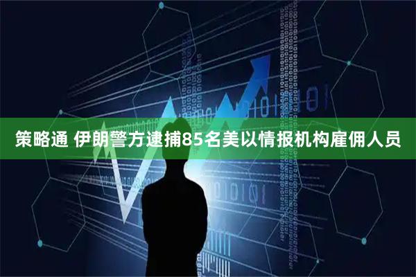 策略通 伊朗警方逮捕85名美以情报机构雇佣人员